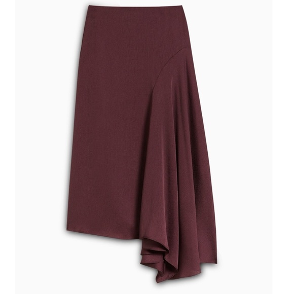 Ted Baker Terra Asymmetric Midaxi MIDI High Low Silky Skirt  Size Medium US 6 - Picture 6 of 10